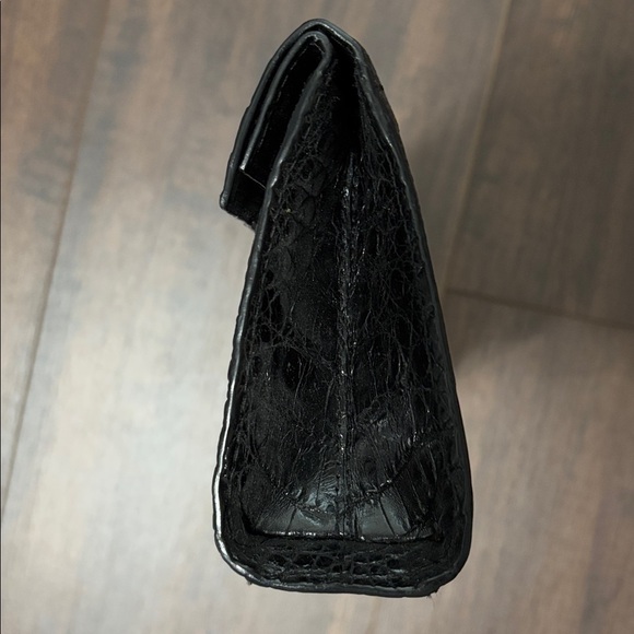 Nancy Gonzalez Black Crocodile Embossed Clutch - Picture 7 of 13